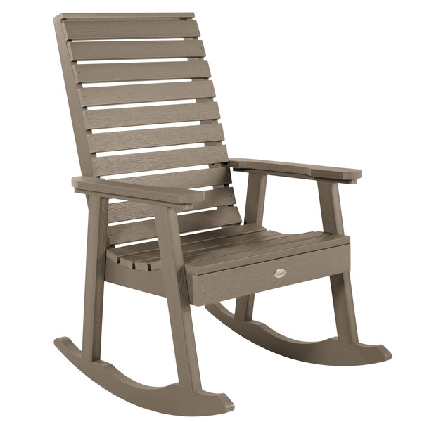 Highwood Usa Weatherly Rocking Chair Outdoor Furniture for Patio, Backyard, Garden AD-RKCH2-WBR - main